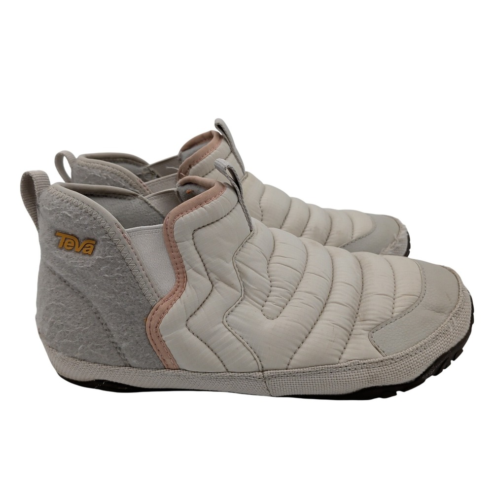 Teva ReEmber Terrain Mid Moonstruck Tan Quilted Slip On Bootie Womens 8 Mens 6